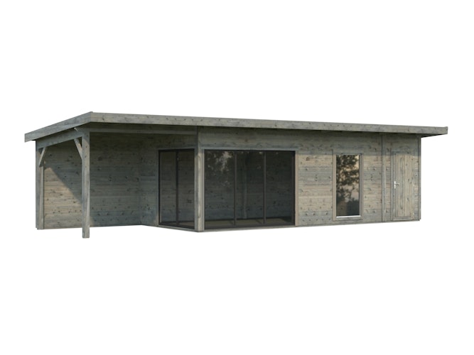 Palmako Gartenhaus Andrea 21,1 + 7,9 m² Slide Plus - 44 mm