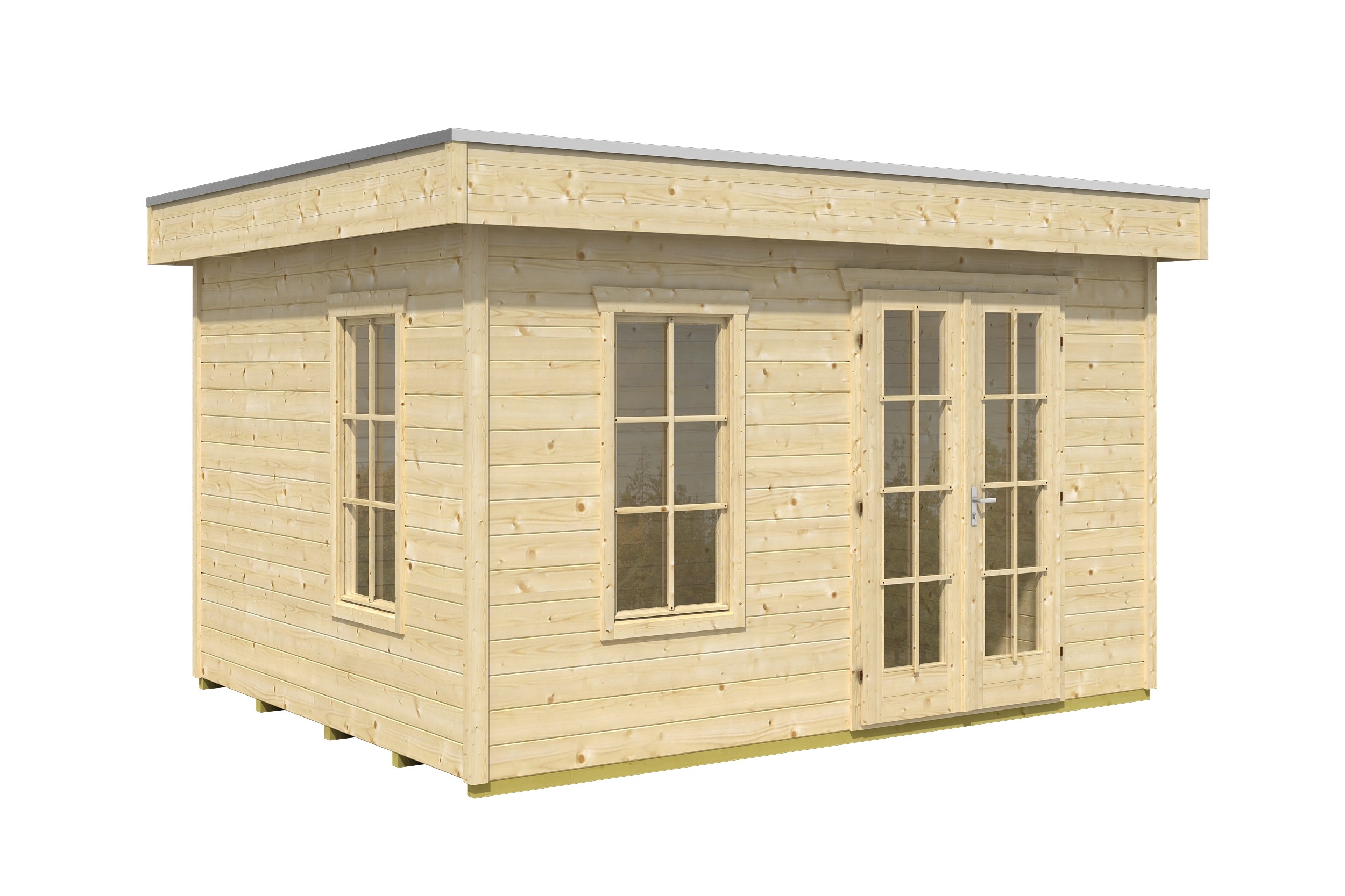 Skan Holz 28 mm Blockbohlenhaus Breda-380 x 300 cm