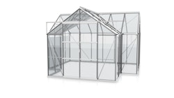 Vitavia Gewächshaus Sirona/Sirius Orangerie inkl. 4 Dachfenstern - 13,0 m² Alu-blank eloxiert