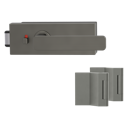 Vorschaubild Griffwerk PURISTO S -Kaschmirgrau Ganzglastürbeschlagset -3-teiliger Bandsatz -mit Griff DESM MINIMAL MODERN -Kaschmirgrau -smart2lock