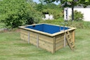 Karibu Rechteck Pool Gr. 2 - 350 x 440 cm - kesseldruckimprägniert