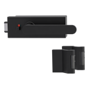 Vorschaubild Griffwerk Glastürbeschlag PURISTO S mit Griff AVUS smart2lock Flüster 3-tlg. Bänder VAYA 291 AVUS Graphitschwarz