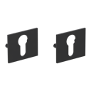 Vorschaubild Griffwerk FRAME | DESIGN MANUFAKTUR ROSETTE -Graphitschwarz Rosettenpaar eckig -Prontofix -PZ