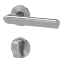 Vorschaubild Griffwerk VAYA 137 TRI fast2fix Fast2Fix GK3 Rosetten rund WC rot/weiß Edelstahl matt