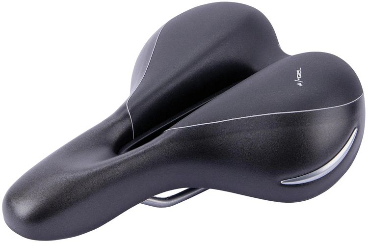CONTEC Sattel Elliptic + Damen schwarz/silber L 266 x B 200 mm