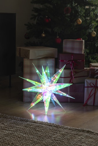 Konstsmide Weihnachtsbeleuchtung 3D Stern in kristalloptik, 80 RGBLEDs