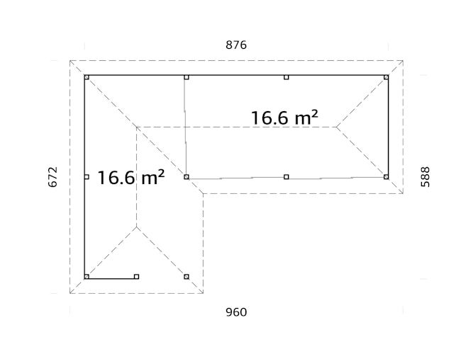 Palmako Pavillon Bianca 33,2 m² Set 520 Slide Plus mit Isolierglas-Schiebetüren