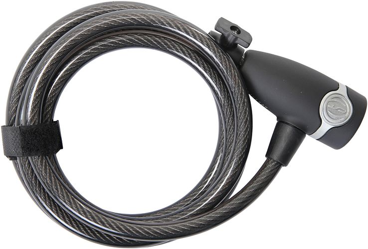 CONTEC Spiralkabelschloss EcoLoc 185 cm schwarz Ø 10 mm, Sicherheitsstufe: 5