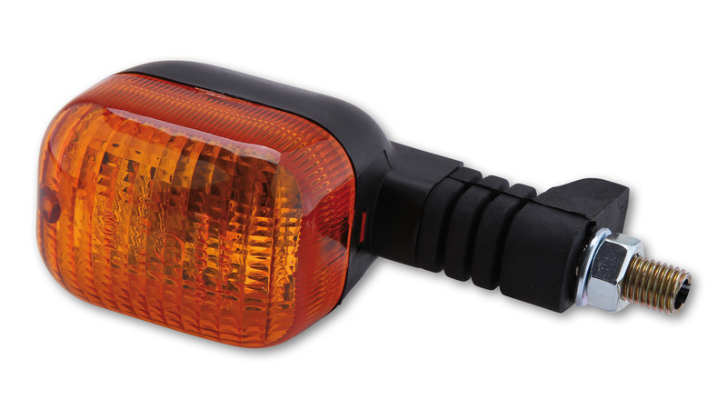 HIGHSIDER smart Duc-Style Glühlampen Blinker Gehäuse Schwarz / Linse Orange (Stück), Vorn Rechts & Hinten Links