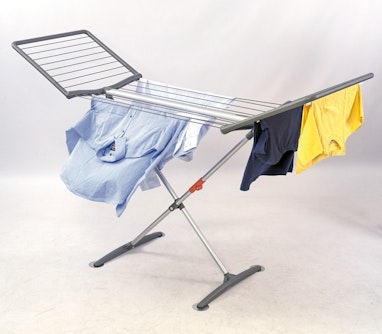 JUWEL Superdry Basic 40804-Stendibiancheria (con Filo stendibiancheria, Lunghezza 11 m, Colore Menta, Bagno e Balcone), Alluminio