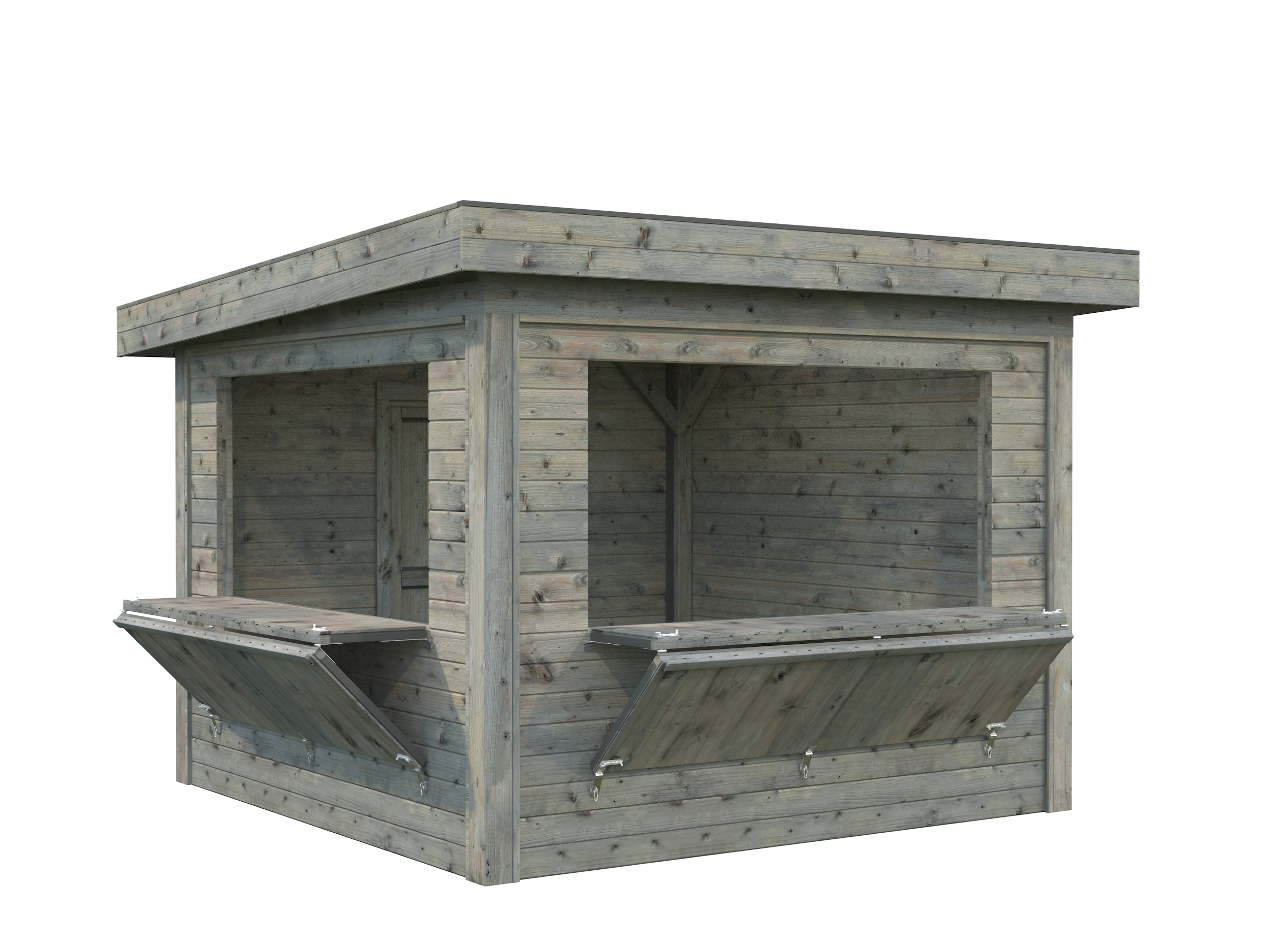 Palmako Marktstand Connect Lenna 8,3 m² Set 305 grau tauchgrundiert