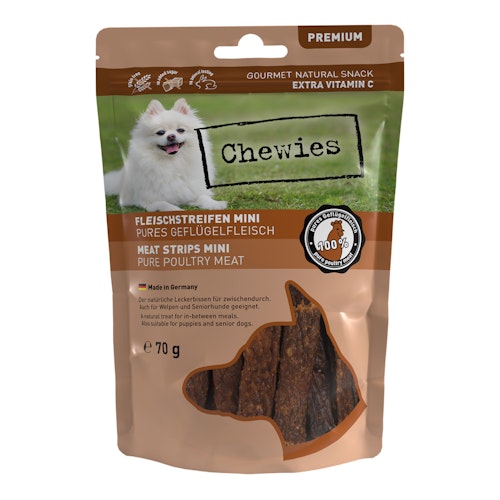 Chewies Mini Fleischstreifen 70 Gramm Hundesnack