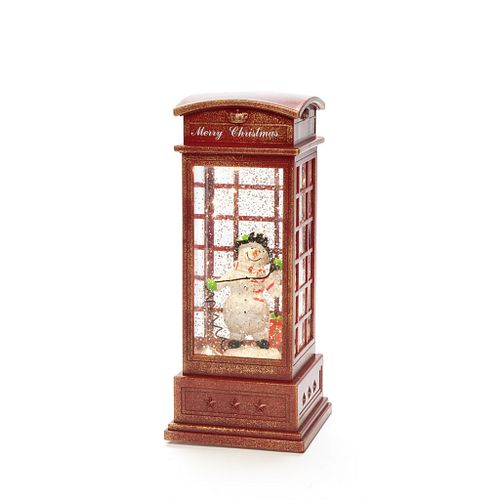 Konstsmide LED Telefonzelle mit Schneemann