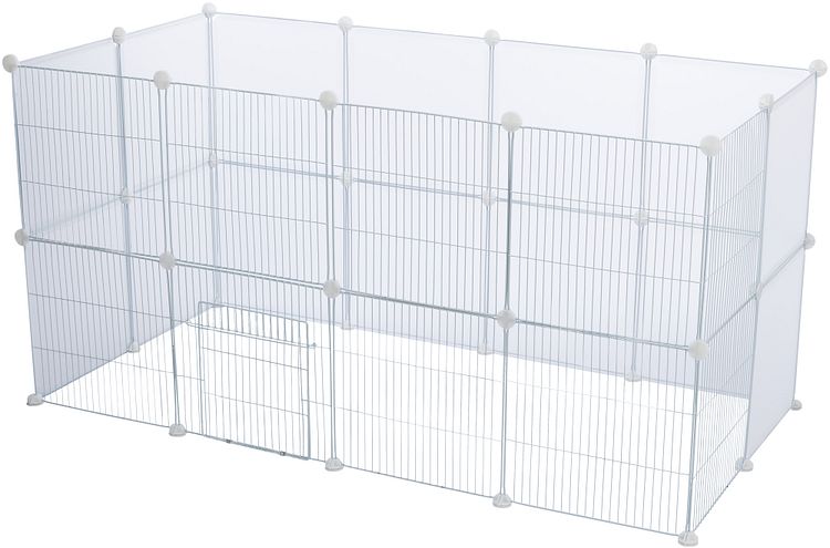 TRIXIE Indoor Freilaufgehege, Metall/Kunststoff, 140 × 35 × 70 cm, weiß