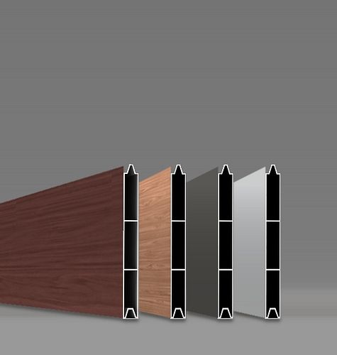 Alberts® Alu Sichtschutz Palitio als Set, Profilhöhe 150 mm, zum Einbetonieren