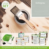 Innen- und Außenanstrich Komplettset für Gartenhäuser von 5 bis 10 m² Grundfläche (Deckfarbe) Innen- und Außenanstrich Komplettset für Gartenhäuser von 5 bis 10 m² Grundfläche (Deckfarbe)Zubehörbild