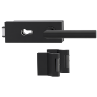 Griffwerk PURISTO S -Graphitschwarz Ganzglastürbeschlagset -3-teiliger Bandsatz -mit Griff LUCIA GSC -PZ