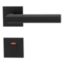 Vorschaubild Griffwerk VAYA 128 LUCIA fast2fix Fast2Fix GK3 Rosetten eckig WC rot/weiß Graphitschwarz