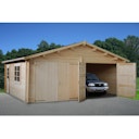 Vorschaubild Palmako Garage Roger 28,4 m² - 44 mm - mit Holztoren