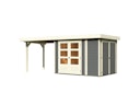 Vorschaubild Karibu Woodfeeling Gartenhaus Retola 2/3/4/5/6 inkl. Anbauschrank u. 280 cm Schleppdach