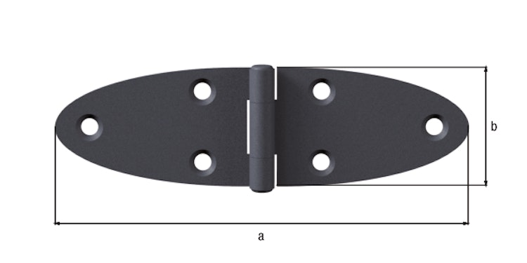 Alberts® Tischband Ovado verz.,graphitgrau beschichtet 101 x 32 mm 