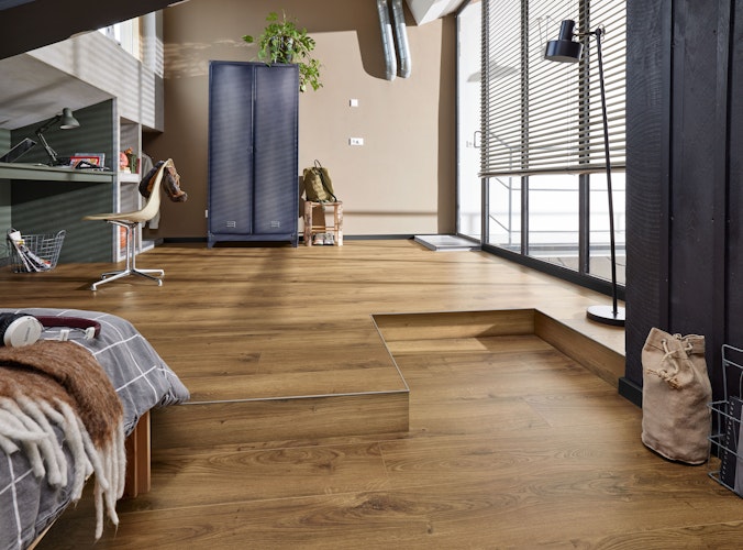 MEISTER Designboden MeisterDesign. flex DL 400 2055 x 216 x 5 mm 7130 Schlosseiche muskat Porensynchron-Struktur