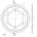 Vorschaubild Supersprox Stahl-Kettenrad 520 53Z (Schwarz)