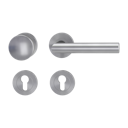 Vorschaubild GRIFFWERK Wechselgarnitur LUCIA PROF Schraubtechnik FS Rosetten rund Knopf R2 Edelstahl matt R