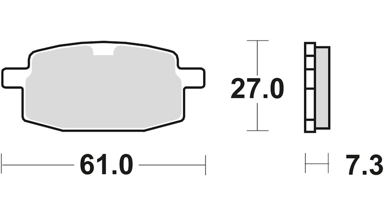 TRW Bremsbelag Typ EC Organisch mit ABE, Bremsbelag "MCB 590" Satz