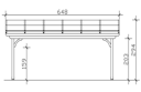 Vorschaubild Skan Holz Terrassenüberdachungen Verona o. Mittelpfosten Breite 648 cm