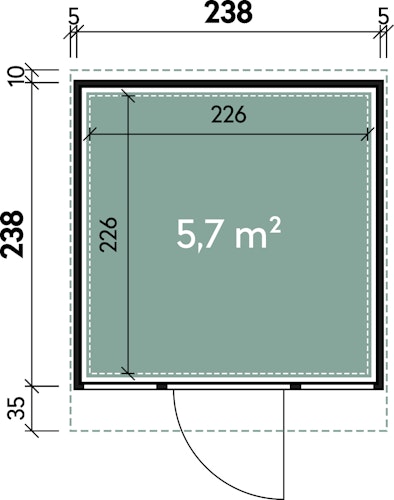 Wolff Finnhaus Metallgerätehaus Fascinato 2424