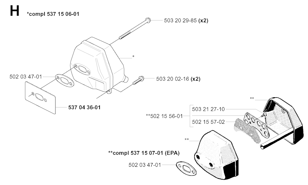 Explosionszeichnung Ersatzteile