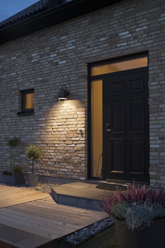 Konstsmide Wandleuchte Perugia, lackiertes Aluminium, schwarz (7526-750)