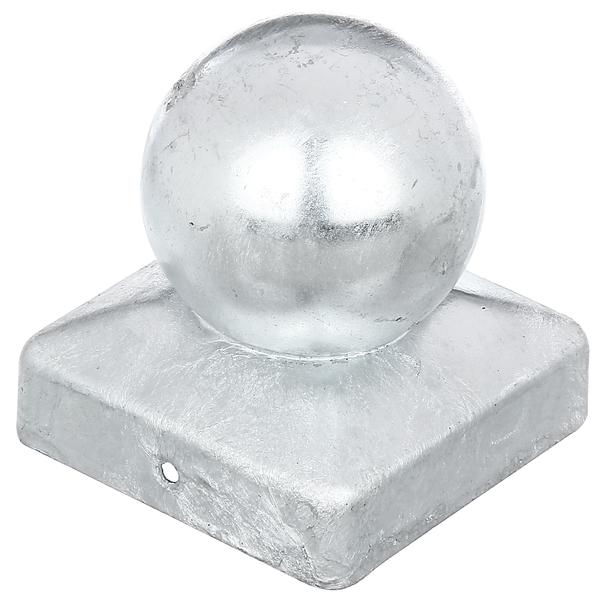 Thumbnail - Alberts® Pfostenkappe,für Holzpfosten,mit Kugel,feuerverzinkt,LxB 70x70 mm,Kugel ⌀60 mm