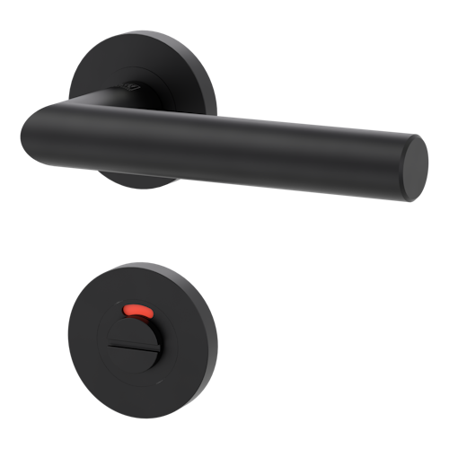 Griffwerk LUCIA PROFESSIONAL PVD+ Schraubtechnik GK3 Rosetten rund WC rot/weiß Graphitschwarz PVD+