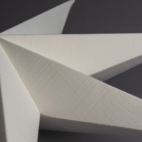 Konstsmide Weihnachtsbeleuchtung Weihnachtsstern Leinenoptik in weiß 78 cm