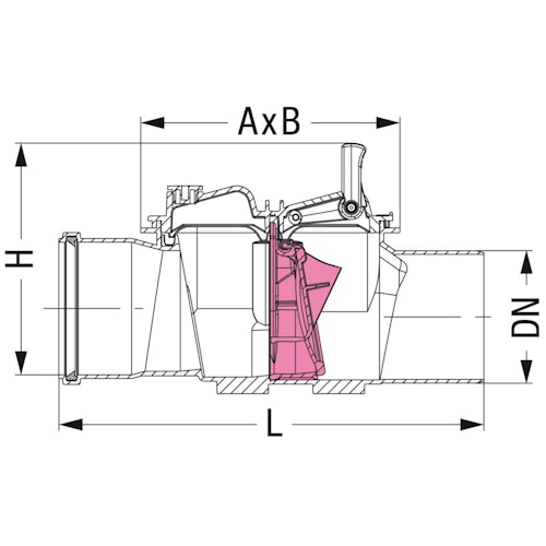 KESSEL 72100 - Einfachrückstauverschluss Staufix Notverschluss Kunststoffklappe - DN100