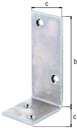 Vorschaubild Alberts® Balkenwinkel, galvanisch verzinkt dickschichtpassiviert, TxHxB 50x100x40 mm 333300