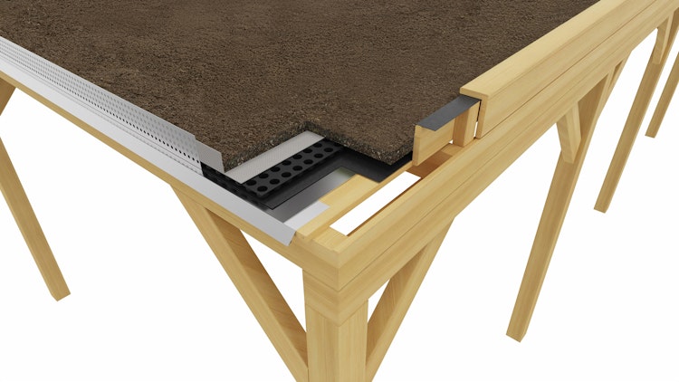 Weka Einzelcarport mit Vorbereitung zur Dachbegrünung 328 x 718 cm - Leimholz