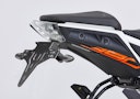 Vorschaubild PROTECH V-SHAPE Kennzeichenhalter Alu & Stahl Schwarz für KTM 390 Duke, 125 Duke,  250 Duke