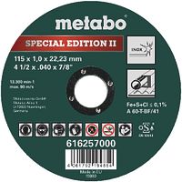 Metabo Special Edition II 115 x 1,0 x 22,23 mmInoxTrennscheibegerade Ausführung