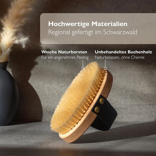 Liebenstein Trockenbürste für sanftes Hautpeeling - Made in Germany