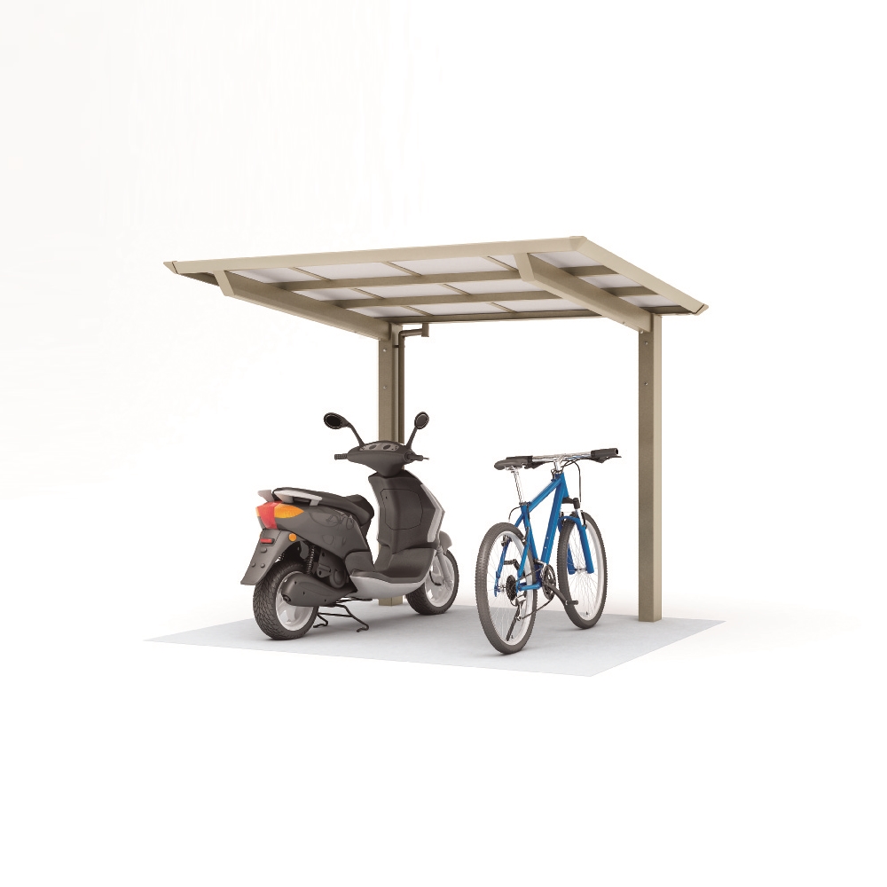 Ximax Carport Smart Port Typ 60 Mini 253 x 209 cm-Edelstahl-Look