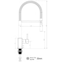 Vorschaubild Wasserhahn Küchenarmatur, QU, mit 360° schwenkbarem Auslauf, abnehmbare 2 strahl Handbrause, Verchromt