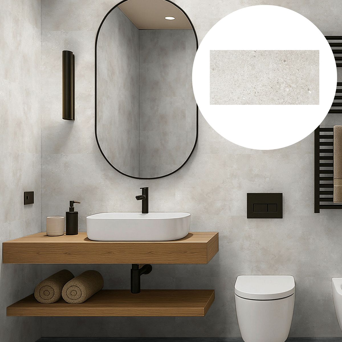 Revét Vinyl Wandfliese Beige Matt 60 x 30 cm
