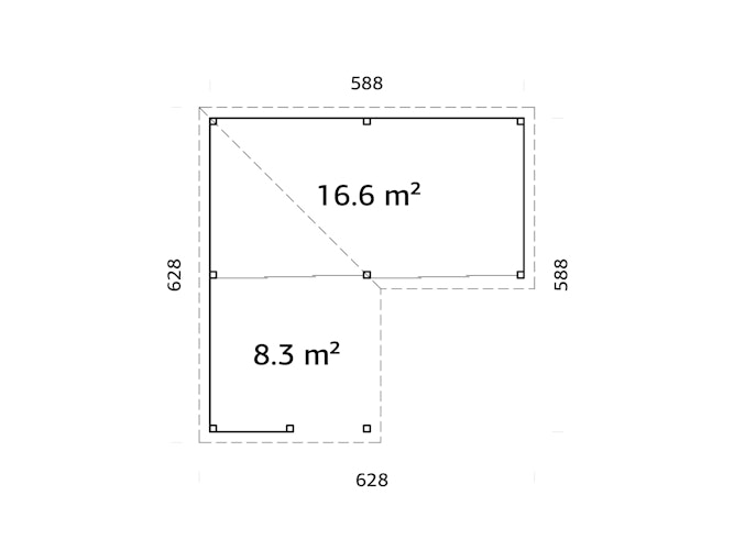 Palmako Carport/Pavillon Connect Lenna 24,9 m² Set 422 Slide