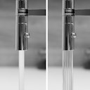 Vorschaubild 3 Wege Wasserhahn Küchenarmatur, BOD, mit 360° schwenkbarem Auslauf, abnehmbare 2 strahl Handbrause, Verchromt / Hellblau