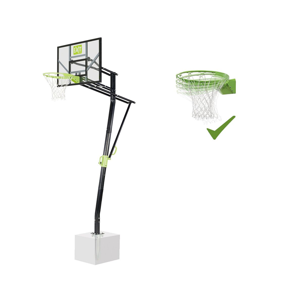 EXIT Basketballkorb Galaxy Inground Basket-mit Dunkring