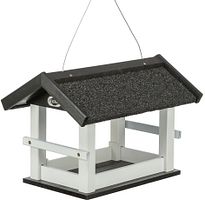 TRIXIE Futterhaus zum Aufhängen, Kiefernholz, 36 × 25 × 25 cm, schwarz/weiß