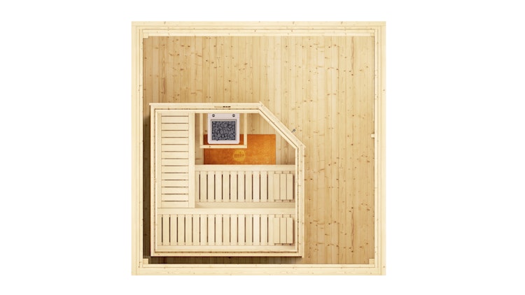 Weka Design-Saunahaus 412 inkl. Elementsauna 44/68 mm